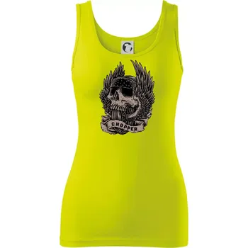 Dámské tričko Chopper kolo křídla - Dámské tílko - XL ( Limetková )