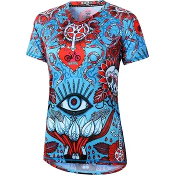 cyklistický dres MTB dres CYCOLOGY Baja, dámský, krátký rukáv (Motiv Baja, velikost XXL)