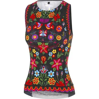 cyklistický dres Cyklodres bez rukávů CYCOLOGY Frida Black, dámský (Motiv Frida Black, velikost L)