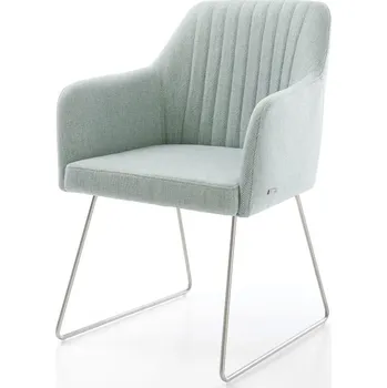 Jídelní židle DELIFE Jídelní židle Greg-Flex Stripes mint tenká podnož nerezová ocel taštičkové pružiny