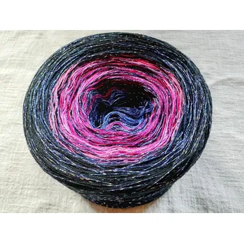 Příze Irene 3-nitka 1000m s lurexem (Duhové klubko s lurexem Irene )