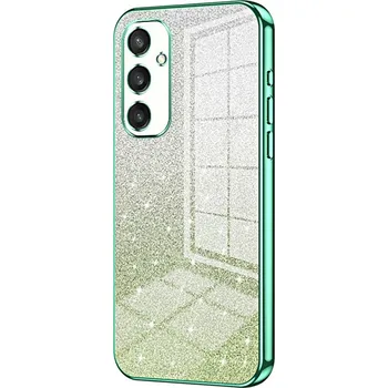 Pouzdro na mobilní telefon Cut gelový třpytivý obal na Samsung Galaxy S25 - zelený