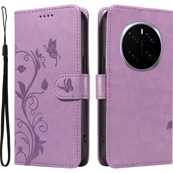 Pouzdro na mobilní telefon Flowery knížkové pouzdro na Honor Magic 7 Pro 5G - světlefialové