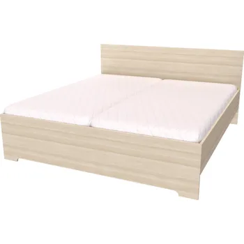 Postel NÁBYTEK MIKULÍK s.r.o. DINO - manželská postel 160x200cm / 180x200cm Dekor: olše, Šířka pro matraci: 160cm Dekor: akácie světlá