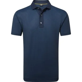 Pánské oblečení Footjoy Etched Texture Print Lisle Mens Navy XL Polo košile
