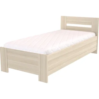 Postel NÁBYTEK MIKULÍK s.r.o. LOTA - postel s lamelovými rošty 90x200cm Dekor: olše Šířka: 95.5cm, Dekor: akácie světlá