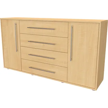 Komoda NÁBYTEK MIKULÍK s.r.o. ELITE L - komoda, 160x86x36/43cm Hloubka: 43cm, Dekor: dub harmony Šířka: 160cm, Dekor: javor