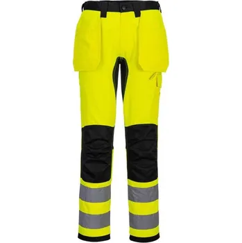 PortWest | WX2 Eco Hi-Vis kapsové kalhoty - Yellow/Black / 28 / M / žlutá