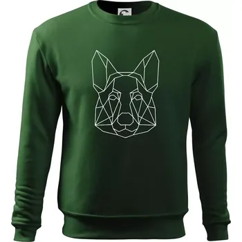 Chlapecké tričko Německý ovčák - Geometrie - Mikina Essential dětská - 158 cm/12 let ( Lahvově zelená )