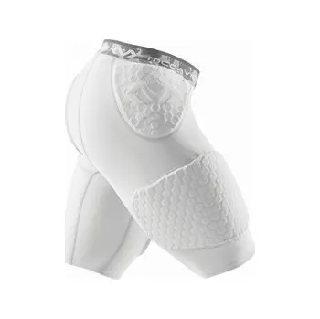McDavid 7991 HEX Shorts With Contoured Wrap-around Thigh kompresní šortky s prodlouženými chrániči stehen S, bílá