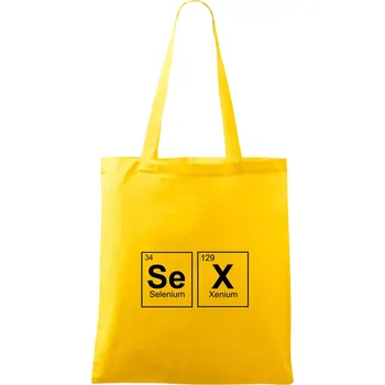 SEX- periodická tabulka - Taška bavlněná - 42 x 38 cm ( Žlutá )