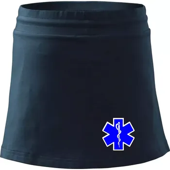 Dámská sukně Hvězda samostatná - záchranář / rescue - Sportovní sukně - two in one - M ( Námořní modrá (velmi tmavá - téměř černá) )