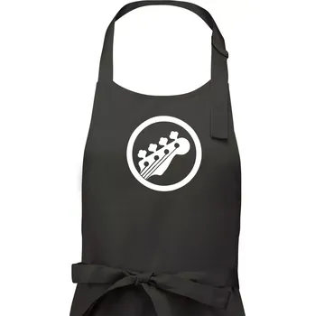 Kuchyňská zástěra Kytara kruh - Pánská zástěra na vaření - Univerzální velikost ( Dřevěné uhlí )