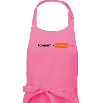 Kuchyňská zástěra Porn - romantik navždy - Dámská zástěra na vaření - Univerzální velikost ( Růžová )