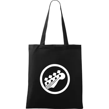 Nákupní taška Kytara kruh - Taška bavlněná - 42 x 38 cm ( Černá )