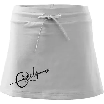 Dámská sukně Čelo nápis - Sportovní sukně - two in one - L ( Bílá )