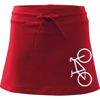 Dámská sukně Kolo na výšku - Sportovní sukně - two in one - XS ( Červená )