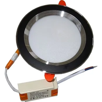 Žárovka Podhledové světlo černé, LED 12W teplá bílá, 230V/12W