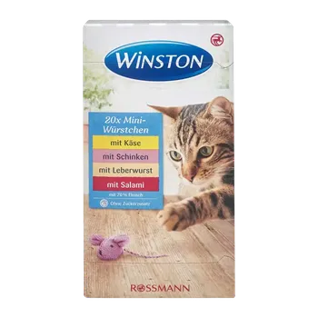 Pamlsek pro psa Winston Mini klobásy se sýrem, šunkou, jitrnicí a se salámem 40 g