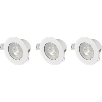Bodové svítidlo Sygonix SY-6417586 LED vestavné svítidlo sada 3 ks teplá bílá až neutrální bílá LED LED 5.5 W bílá