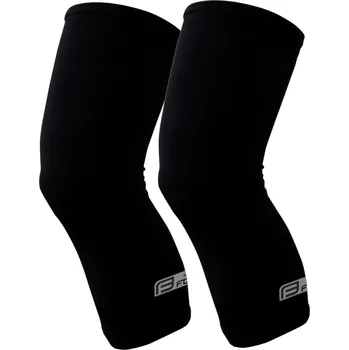 Cyklistické návleky Návleky na kolena FORCE RACE lepené, černé (Barva černá, velikost M)