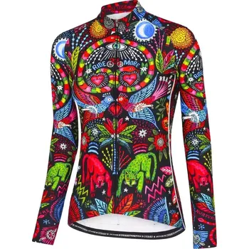 cyklistický dres Cyklodres CYCOLOGY Winter Jungle Jungle, dámský, dlouhý rukáv (Motiv Jungle Jungle, velikost XS)