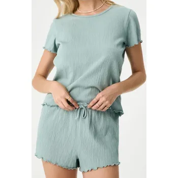 Dámské oblečení Sinsay - Dvoudílná pyžamová souprava - tyrkysová - 837EU-06X - 837EU-06X-S
