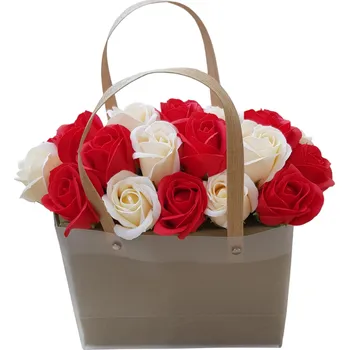 umělá květina made by ANTEROS Mýdlová kytice z mýdlových květů Maja red