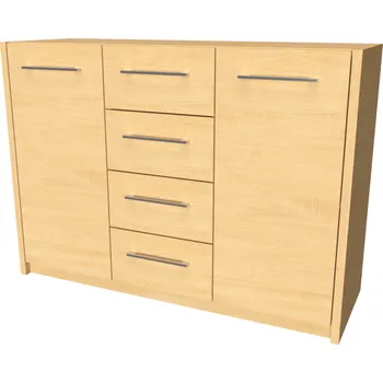 Komoda NÁBYTEK MIKULÍK s.r.o. MIA 2 - komoda, 120x86cm Dekor: olše Šířka: 120cm, Dekor: javor