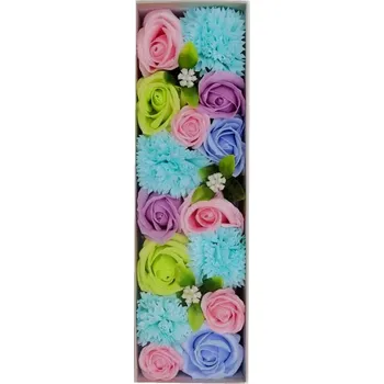 Mýdlo Awm Dárkový dlouhý box mýdlových květů 15 ks Chlapeček