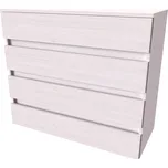 NÁBYTEK MIKULÍK s.r.o. Komoda TARA L, 100x88cm, olše, moderní bezúchytkový design, 4 zásuvky Šířka: 100, Výška: 88, Dekor: modřín latté