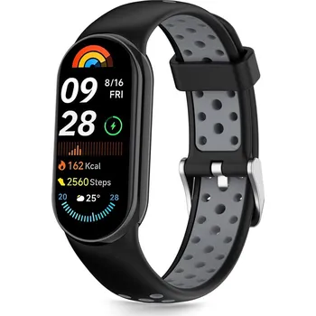 Řemínek na hodinky ŘEMÍNEK TECH-PROTECT ICONBAND AIR XIAOMI SMART BAND 8 / 9 / 10 / NFC BLACK/GREY