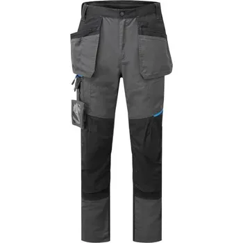 Pánské kalhoty PortWest | WX3 pracovní kalhoty Slim Fit Holster - Metal Grey / 30 / M / šedá