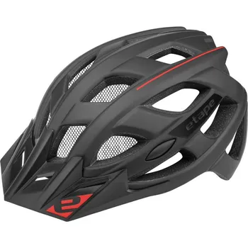 Sport Cyklistická přilba na kolo ETAPE Escape, barva černá/červená mat (velikost S/M pro obvod hlavy 55-58 cm)