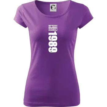 Dámské tričko Limited edition 1989 pruh - Dámské triko Pure - XS ( Fialová )