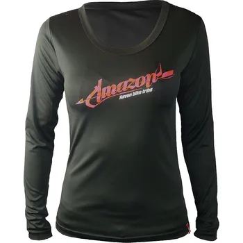 cyklistický dres Dámský dres HAVEN AMAZON LONG black/red (Barva černá/červená, velikost M)