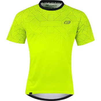 cyklistický dres Dres FORCE CITY, fluo-černý (Barva fluo-černá, velikost XL)