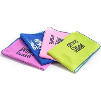Microfibre osuška BornToSwim velké logo různé barvy Barva: Modrá