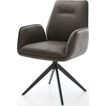 Jídelní židle DELIFE Jídelní židle Zoa-Flex mikrovlákno antracit vintage křížová podnož široká černá taštičkové pružiny