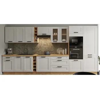 Kuchyňská linka Kuchyňská linka Luna bílá matná MDF/artisan, sestava J, 405 cm