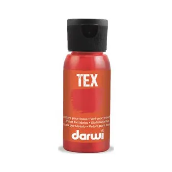 Speciální výtvarná barva DARWI TEX barva na textil - Rumělková červená 50 ml