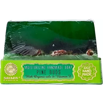 Mýdlo Saules Přírodní ručně vyráběné krájené mýdlo Borovice 80 g