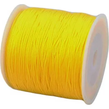 Dětské navlékací korálky Pro Háčkování Šňůrka nylonová 0,8 mm žlutá 5 m