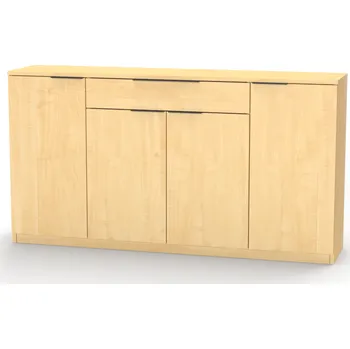 Komoda NÁBYTEK MIKULÍK s.r.o. VARIO 6 - komoda, 160x86.5cm Dekor: olše, Úchytka: Černá Šířka: 160cm, Dekor: javor