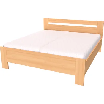 Postel NÁBYTEK MIKULÍK s.r.o. MONTY - manželská postel 160x200cm / 180x200cm Dekor: olše, Šířka pro matraci: 160cm, Varianta: Síla bočnice 18mm Dekor: buk