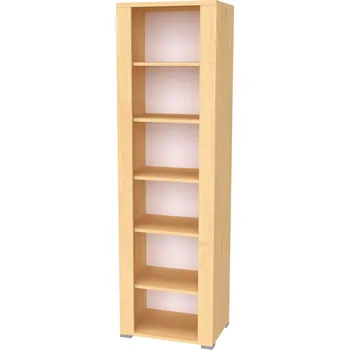 Komoda NÁBYTEK MIKULÍK s.r.o. ADEL 5 - policová skříňka, 59x42.5x200cm Dekor: olše Šířka: 59cm, Dekor: javor