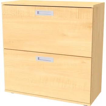 Botník NÁBYTEK MIKULÍK s.r.o. TRIANGL 6 - botník se dvěma zásuvkami, 80x35x82cm Dekor: olše Šířka: 80cm, Dekor: javor