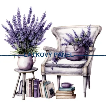 Látkový panel - Levandule - LE-30 Velikost: 35x35cm, Materiál: Úplet