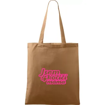 Nákupní taška Jsem kočičí máma - Taška bavlněná - 42 x 38 cm ( Cappuccino )