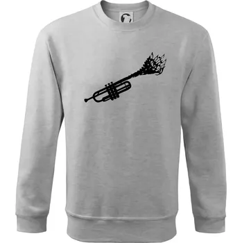 Chlapecké tričko Trubka noty - Mikina Essential dětská - 158 cm/12 let ( Světlešedý Melír )